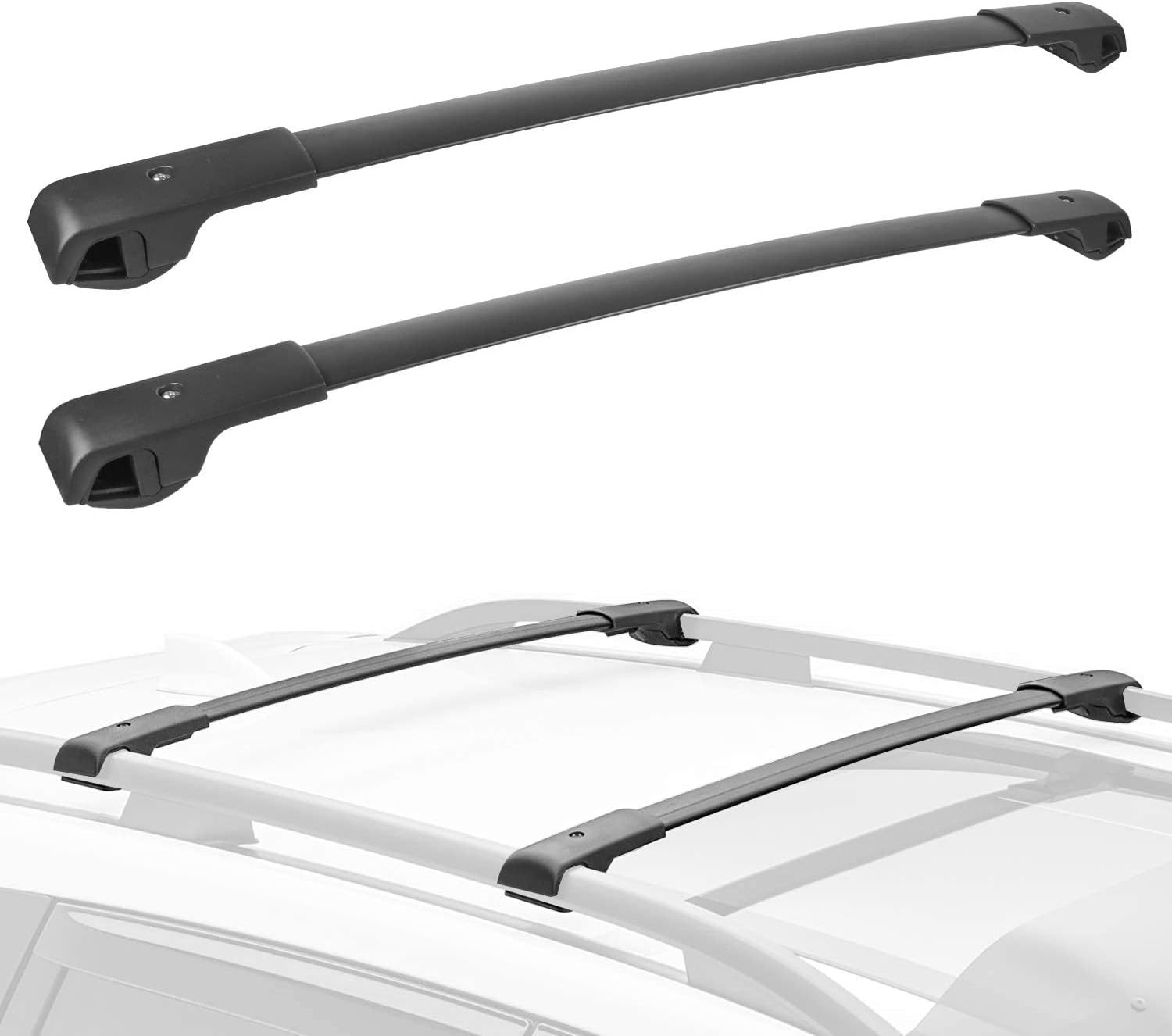 MOSTPLUS Roof Rack Cross Bar Rail Compatible for 2014-2022 Subaru Forester with Raised Side Rails