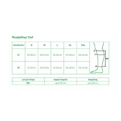 ReadyWrap 24-2054 30 mm Calf Support Black - 2XL