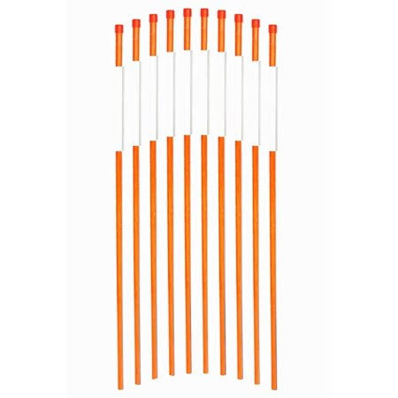 Fibermarker 72Inch Reflective Driveway Markers Driveway Poles for Easy Visibility at Night 1/4inch Diameter Orange,20pack