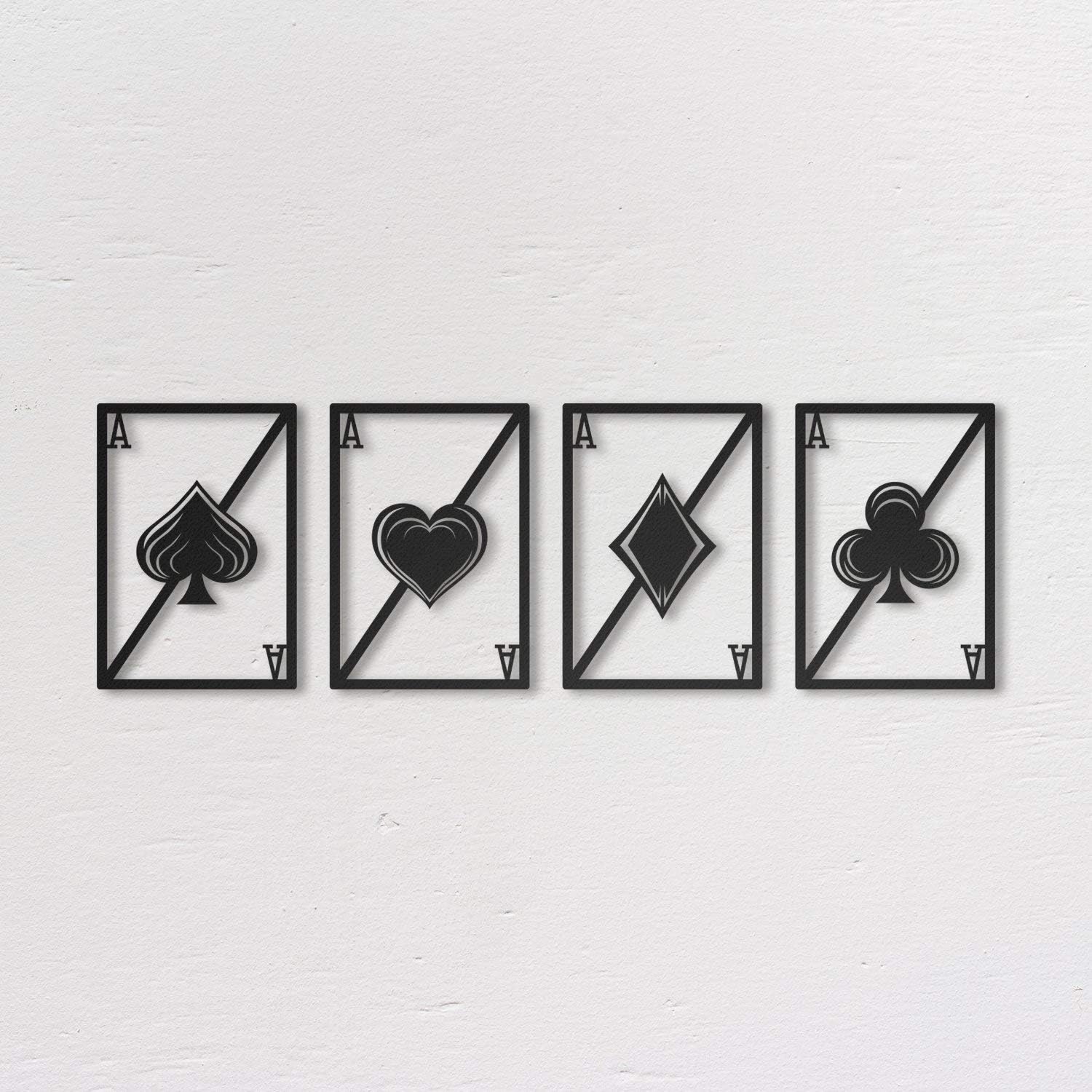 Northshire Metal Wall Decor, Gambit, Decorative Boho Art for Living Room, Bathroom, Kitchen, or Bedroom, Modern Black Hanging Decorations, Minimalisticitchen, or Bedroom, Modern Black Hanging Decorations, Minimalistic Pack of 2