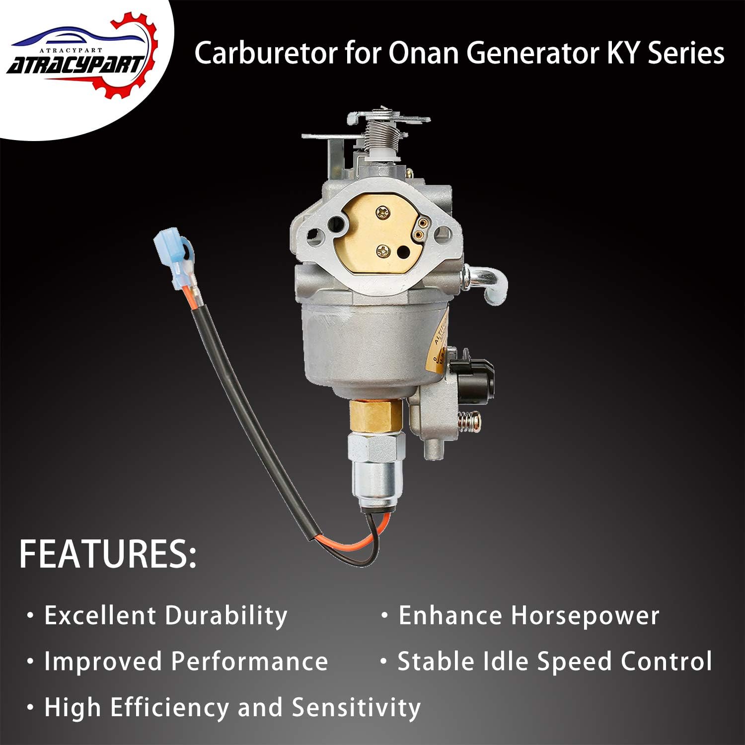 Carburetor Carb with Gaskets for Onan Cummins Generator & Microquiet 4000-Watt 4KYFA26100 4KYFA26100P 4KYFA26100K Replace# A042P619, A041D736, 146-0785