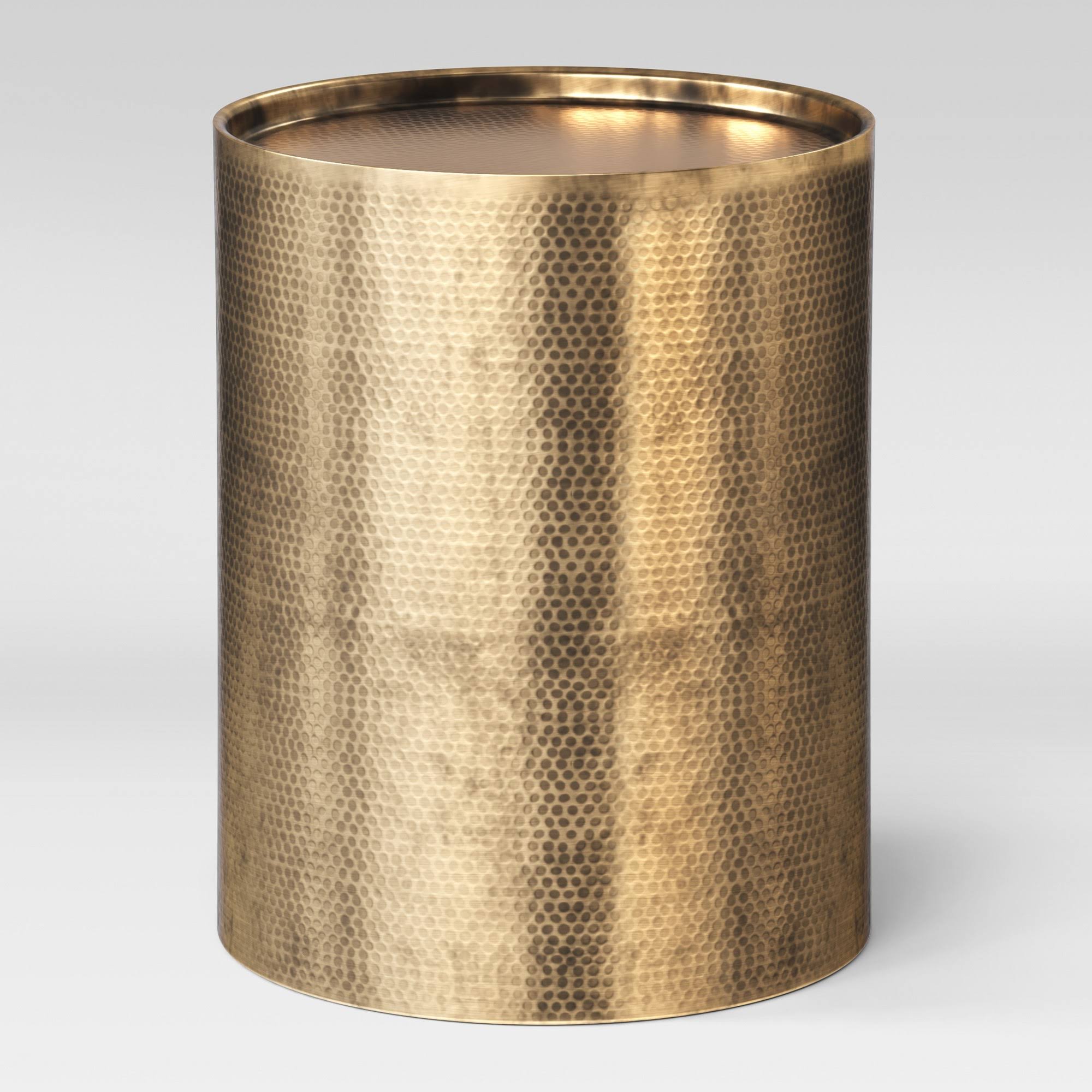 Project 62 Manila Cylinder Drum Accent Table, Brass