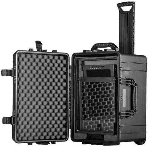 Ikan15-inch High Bright Beam Splitter Teleprompter w/Rolling Case, Rod Based, Adjustable Frame, Extreme Clarity (PT3500-HB-TK) - Black