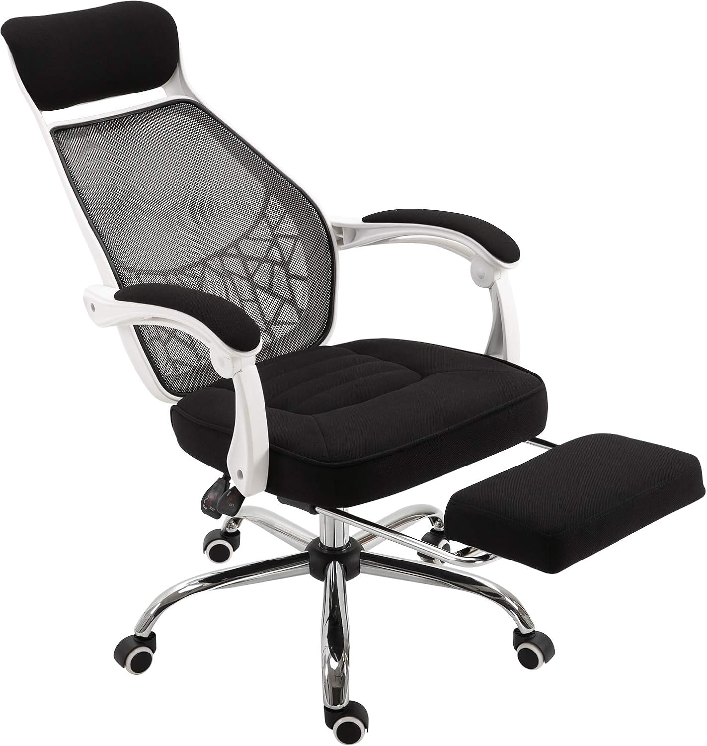 Vinsetto Ergonomic High Back Mesh Office Chair Swivel Reclining Computer Desk Chair with Retractable Footrest, Headrest, Padded Armrest