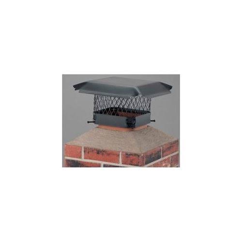 Draft King Single Flue Stainless Steel 15 inch x 15 Chim. Cover -Black