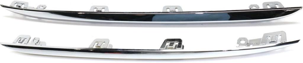 For Mercedes-Benz C300 Bumper Trim 2015 16 17 2018 Driver and Passenger Side Pair/Set | Rear | Chrome | w/Luxury Package | Sedan | MB1146117 + MB1147117 | 2058850521 + 2058850621
