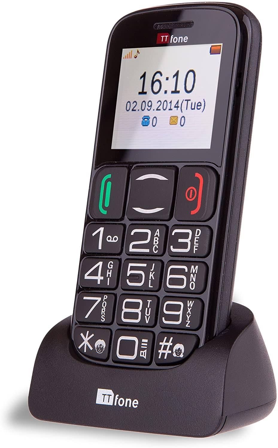 TTfone TT200 Big Button Senior Unlocked SIM Free Mobile Phone Black