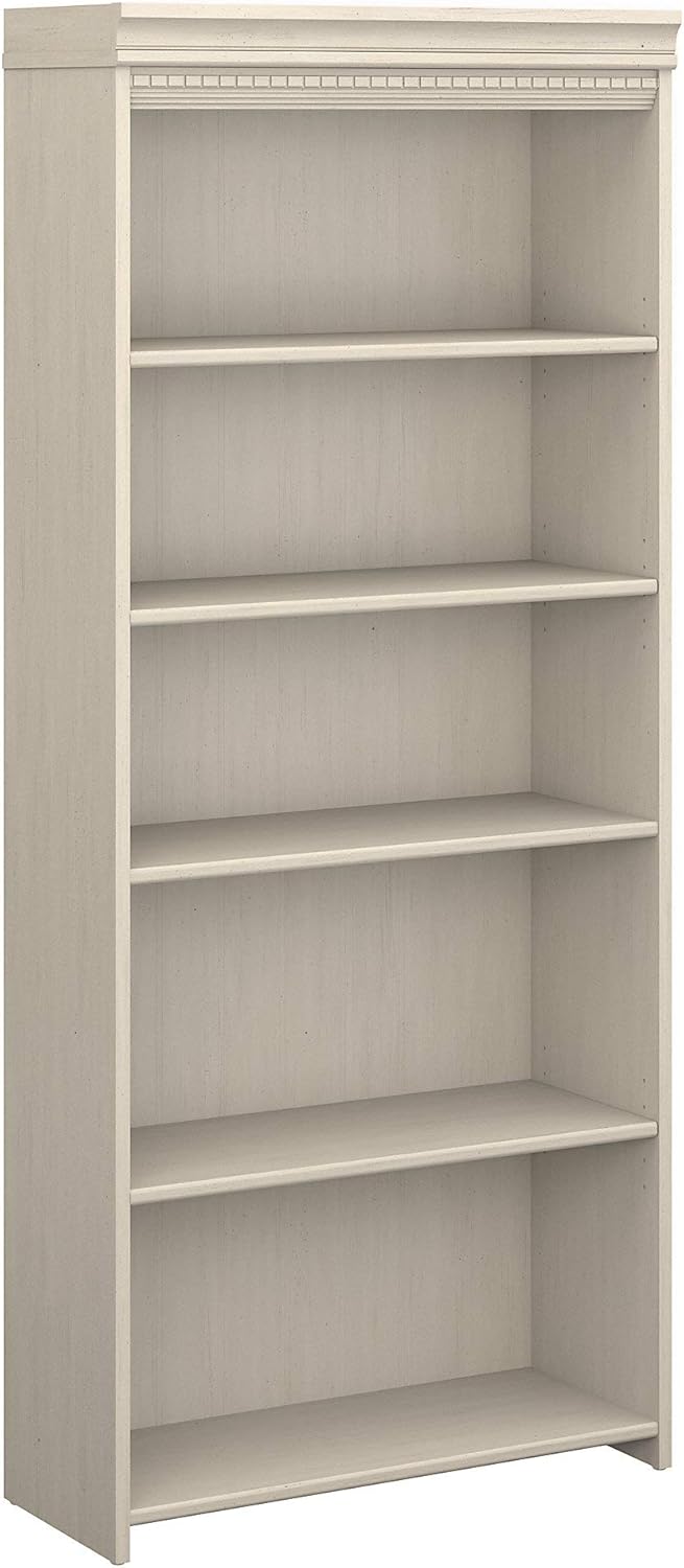 Bush Furniture Fairview 5 Shelf Bookcase in Antique Black