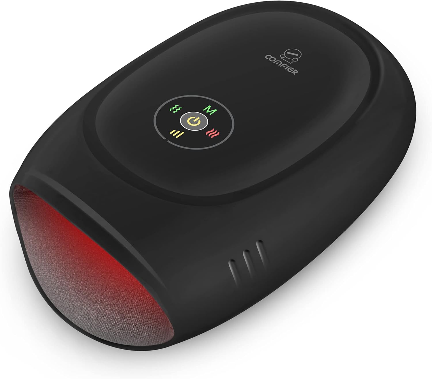 Comfier Hand Massager Machine,Electric Wireless Hand Massager with Heat & Compression, Vibration,APP Control Pressure Point Wrist Finger Massager for Arthritis & Carpal Tunnel,Pain Relief,Gifts(Black)