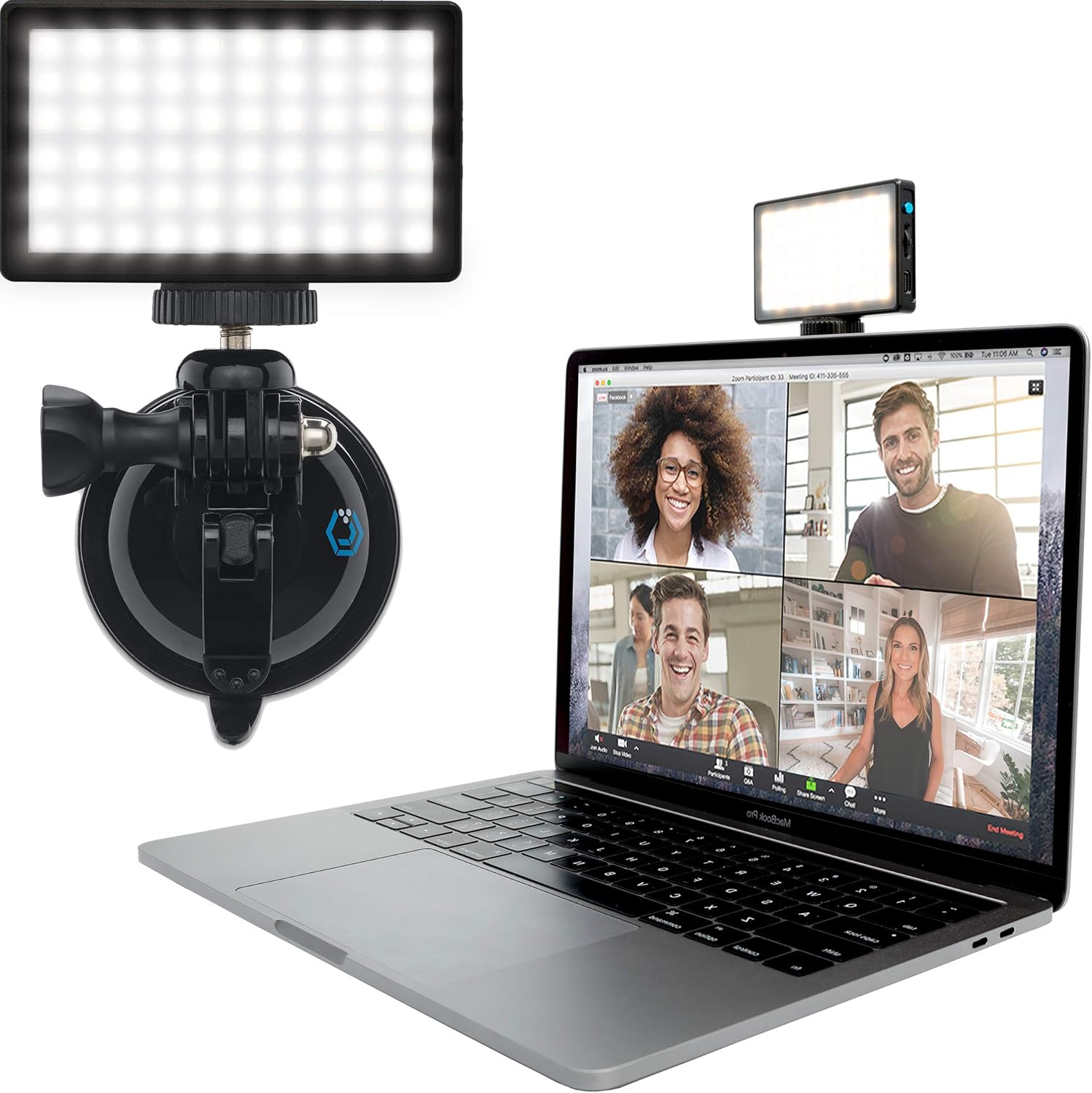 Lume Cube Video Conference Lighting Kit | Live Streaming, Video Conferencing, Remote Working | Lighting Accessory for Laptop, Adjustable Brightness and Color Temperature, Computer Mount Included Pack of 2