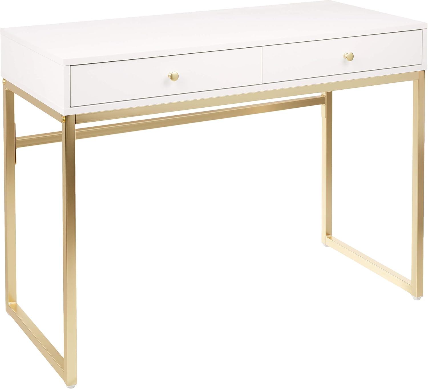 ACME Furniture Acme 92312 Coleen Desk, White & Brass