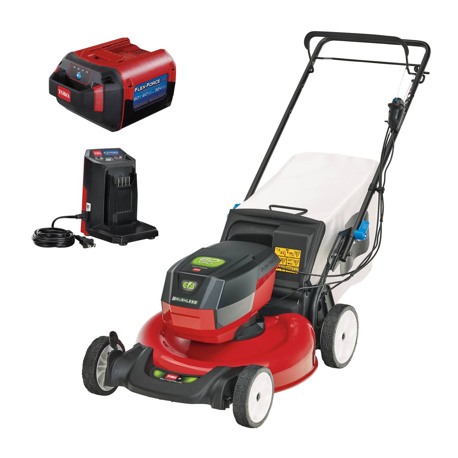 Toro 21356 Flex Force 60V Lawn Mower Kit SmartStow Self Propel 21in | Acme Tools