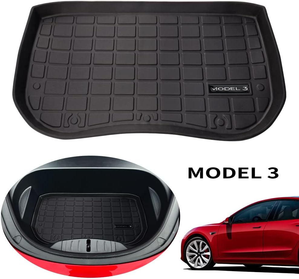 MEALAM Front Trunk Liner for Tesla Model 3 2017-2020 All Weather Odorless Frunk Cargo Mat Accessories (Front Trunk Mat)
