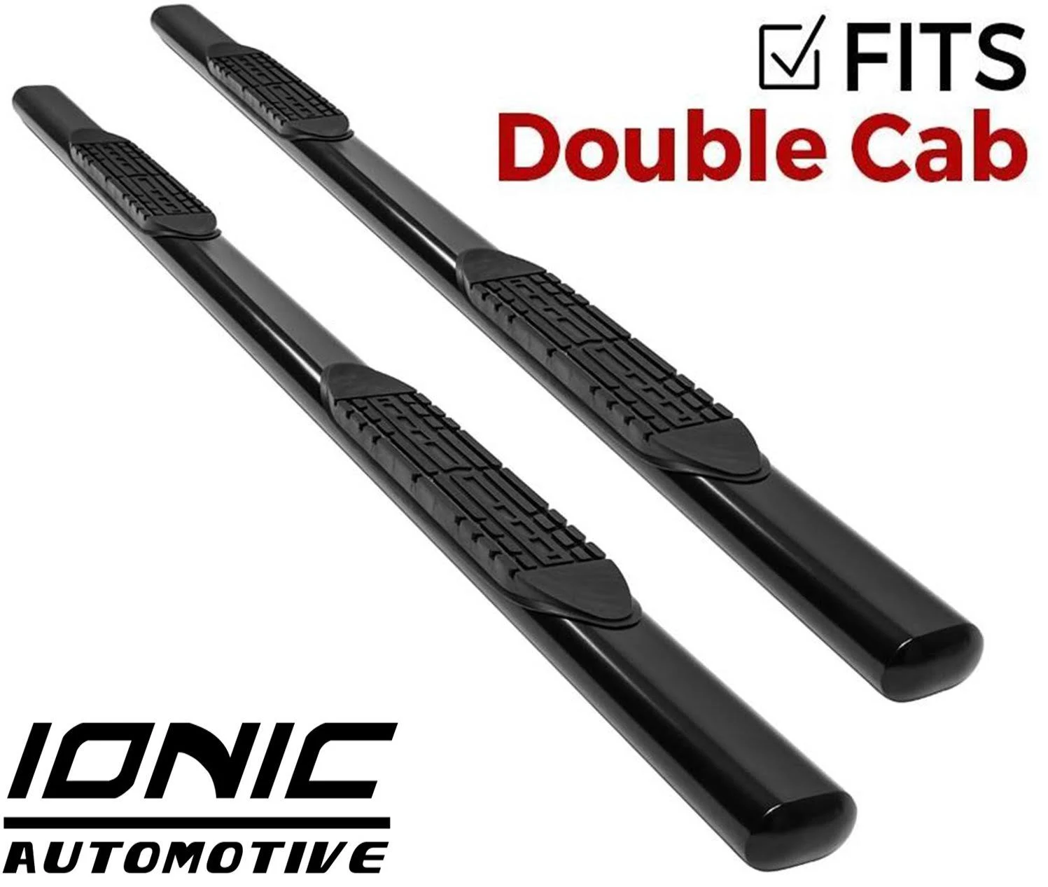 Ionic Automotive Ionic 5x22 Black Premium Oval Nerf Bars Chevy Silverado Double Cab 1500 2014-2016 IAS-402129B