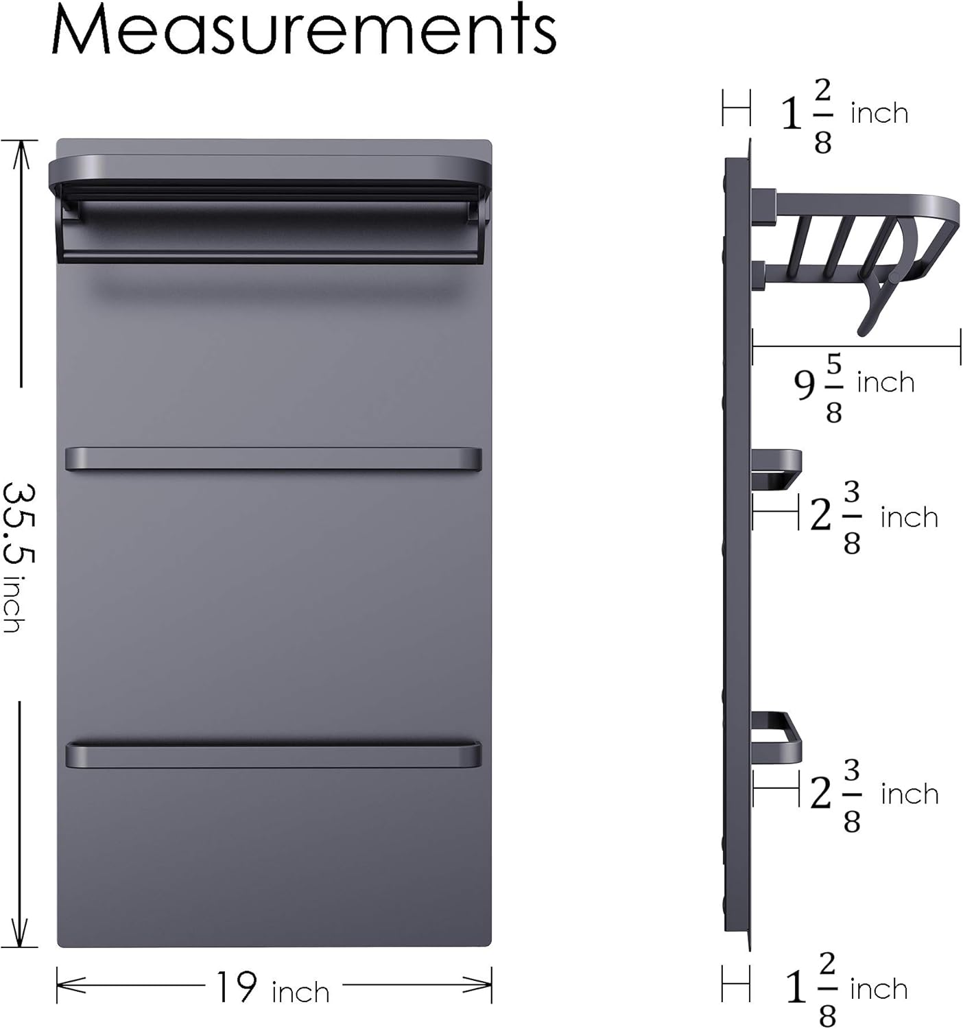 Sylintech 2 in 1 Towel Warmer & Wall Heater with Timer Graphene Infrared Panel Heated Towel Rack 875W High Power with Shelf Tuya App Support Temperature Adjustable with Display, Black