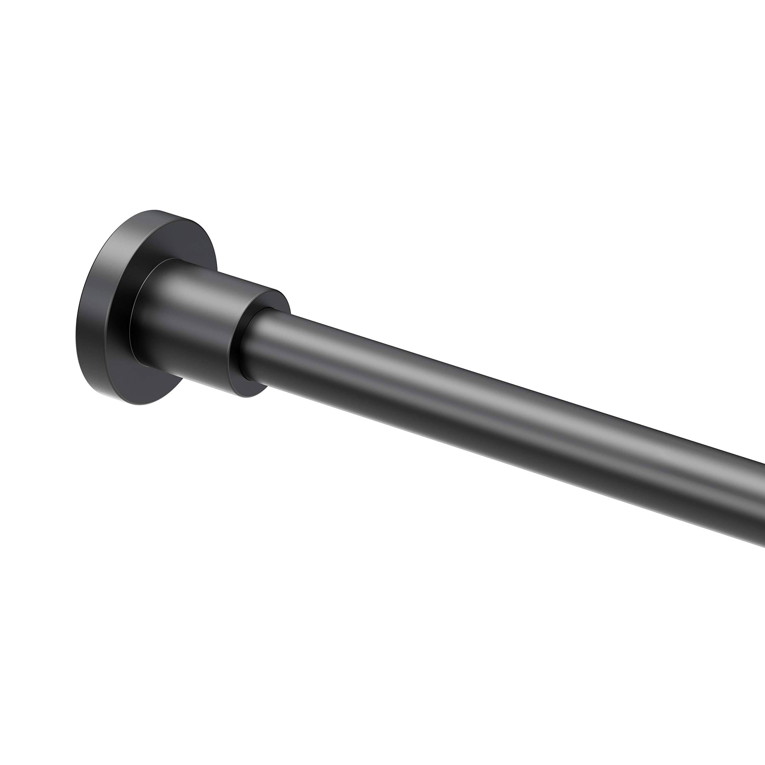 Gatco Modern Minimalist Straight Shower Rod, 60 inch, Matte Black