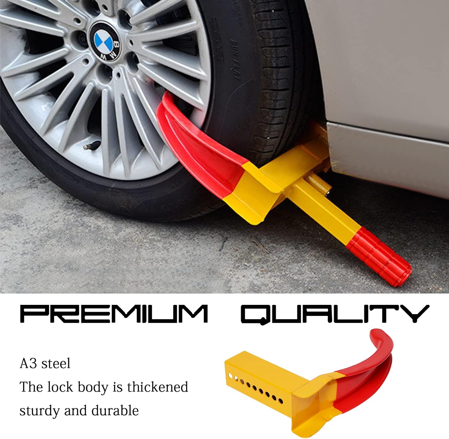 Wheel Lock Clamp Boot Tire Claw, Wheel Clamp Lock Anti-Theft Trailer，Wheel Chock Lock Car Trailer Wheel-Security Travel Locking Claw Auto- Camper Car Van Truck SUV fits-2 Packs
