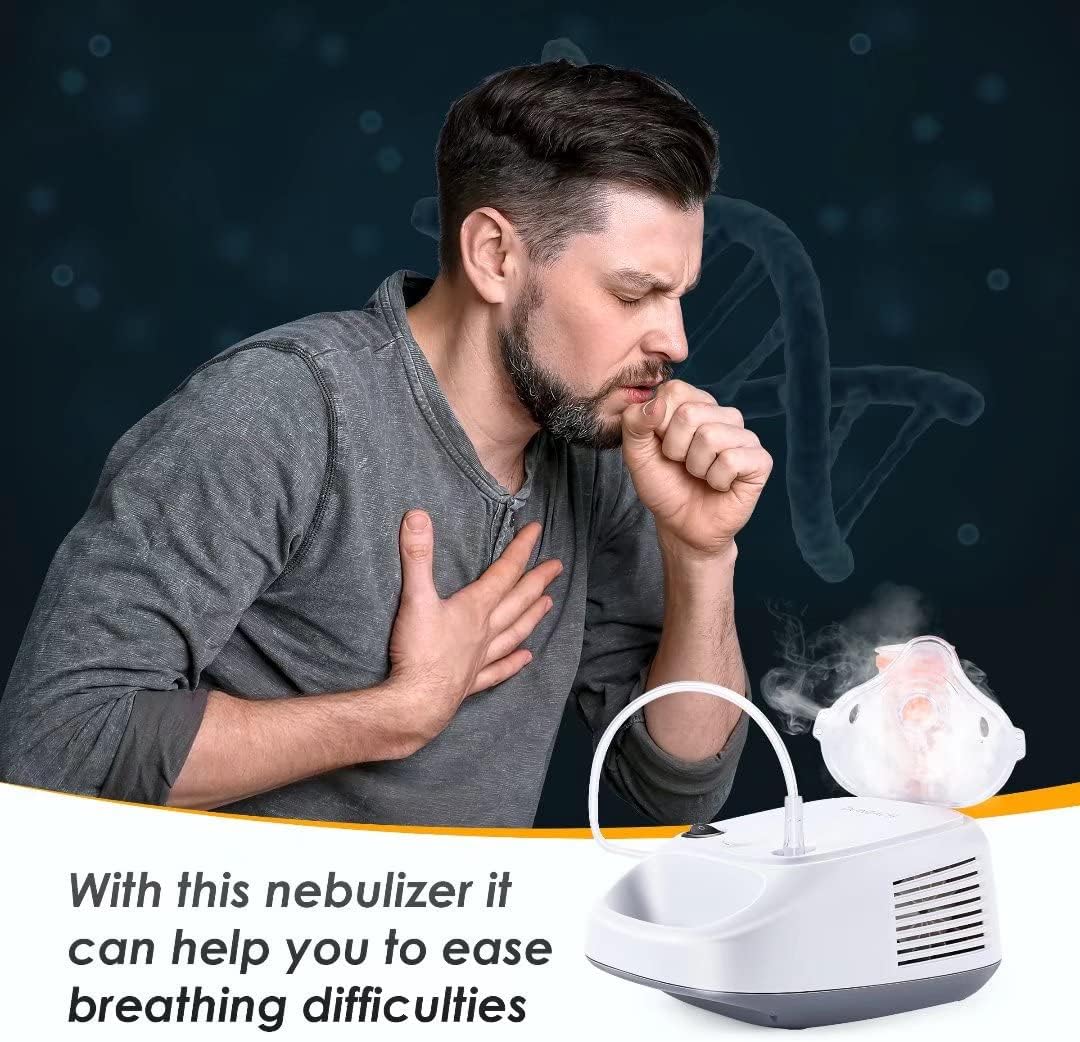 Nebulizer Machine for Adults Jet Nebulizer Air Compressor Nebulizer Portable Personal Cool Mist Kit with Tubing Mouthpiece Adult&Child Masks