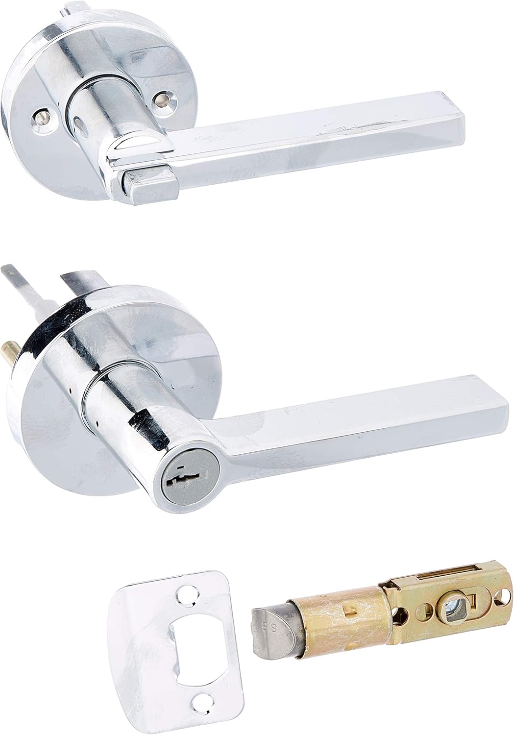 Kwikset 156HFLRDT-26S Halifax Entry Lock Lever, Chrome Pack of 2