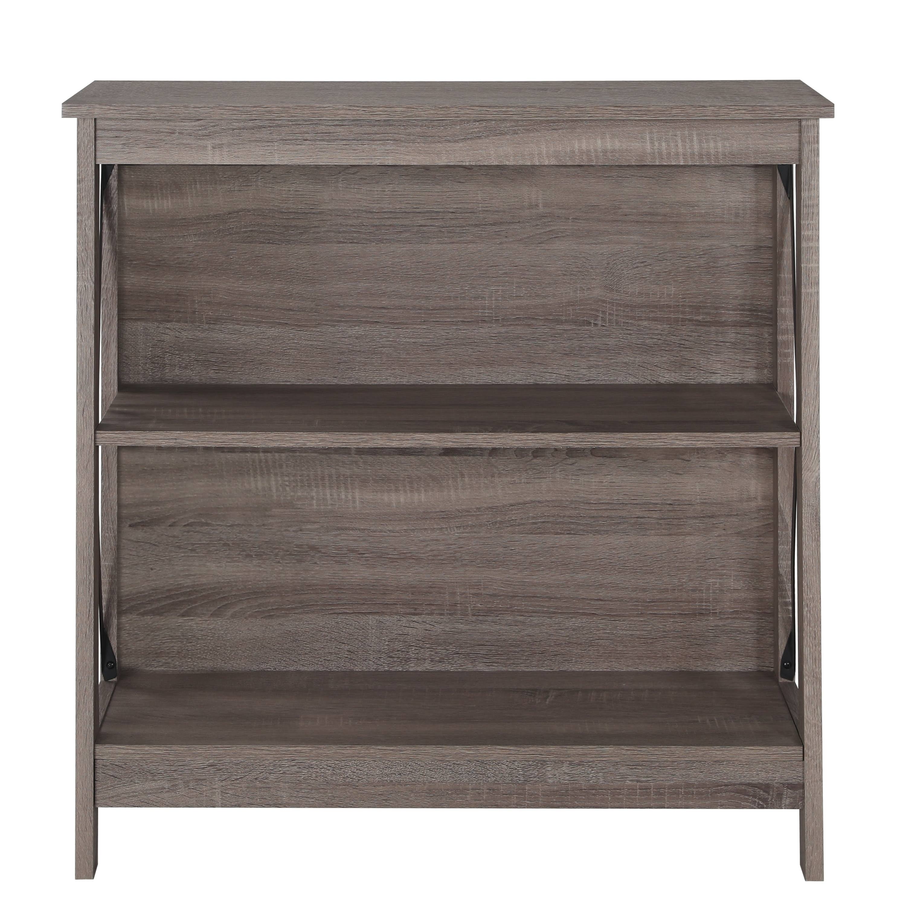 Saint Birch Mack 2-Shelf Bookcase - Smoked Oak