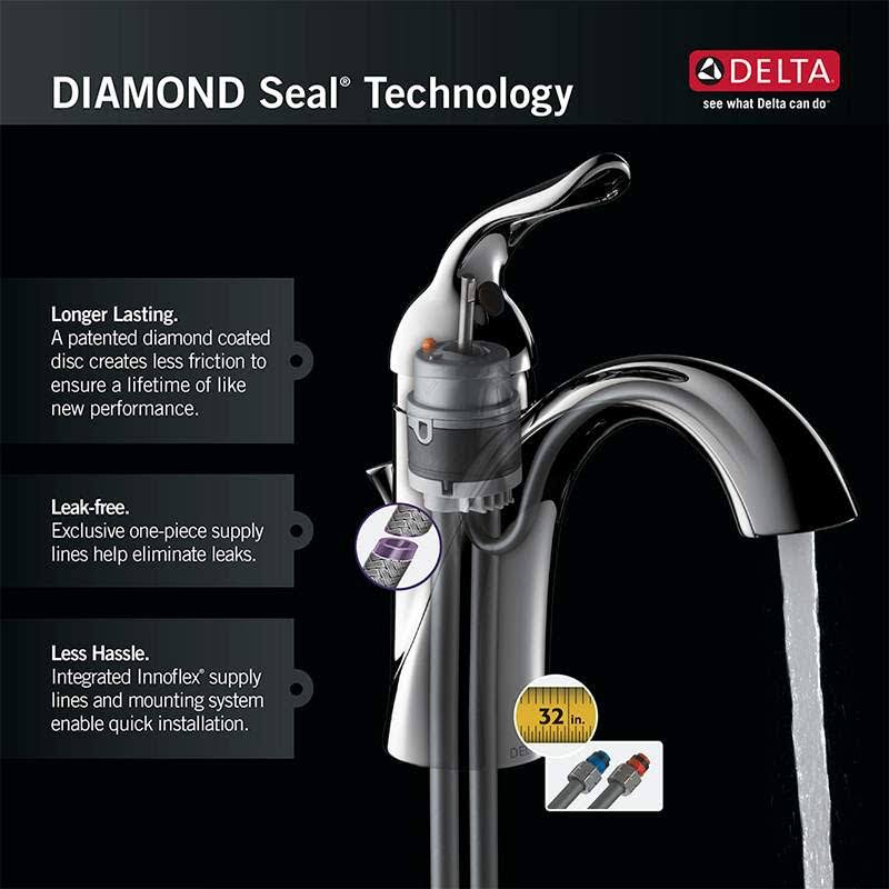 Delta 501-TP-DST Chrome Tract-Pack Single Handle Centerset Faucet