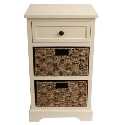 Beachcrest Home Ardina End Table with Storage Color: Antique White