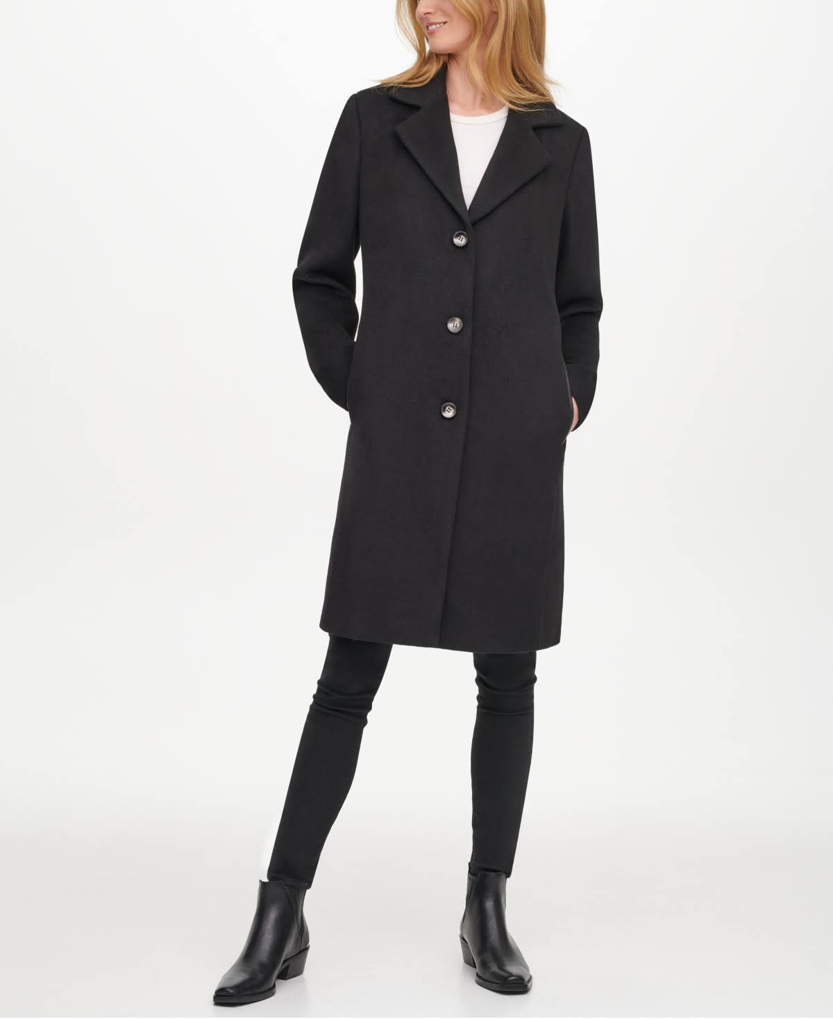 Dkny Walker Coat, Created for Macy&s - Black