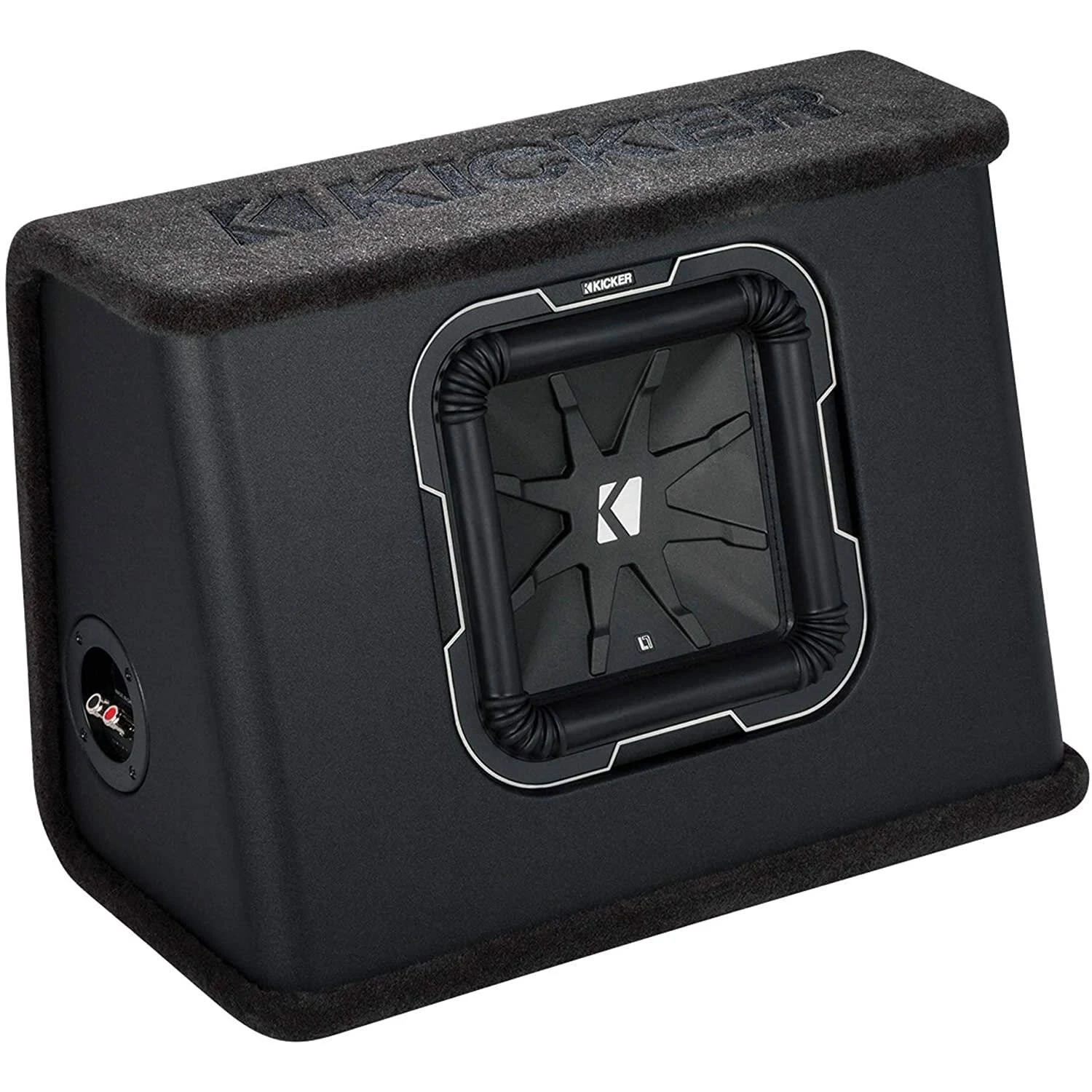 Kicker - 10x22 Single-Voice-Coil 2-Ohm Loaded Subwoofer Enclosure - Black 41TL7102