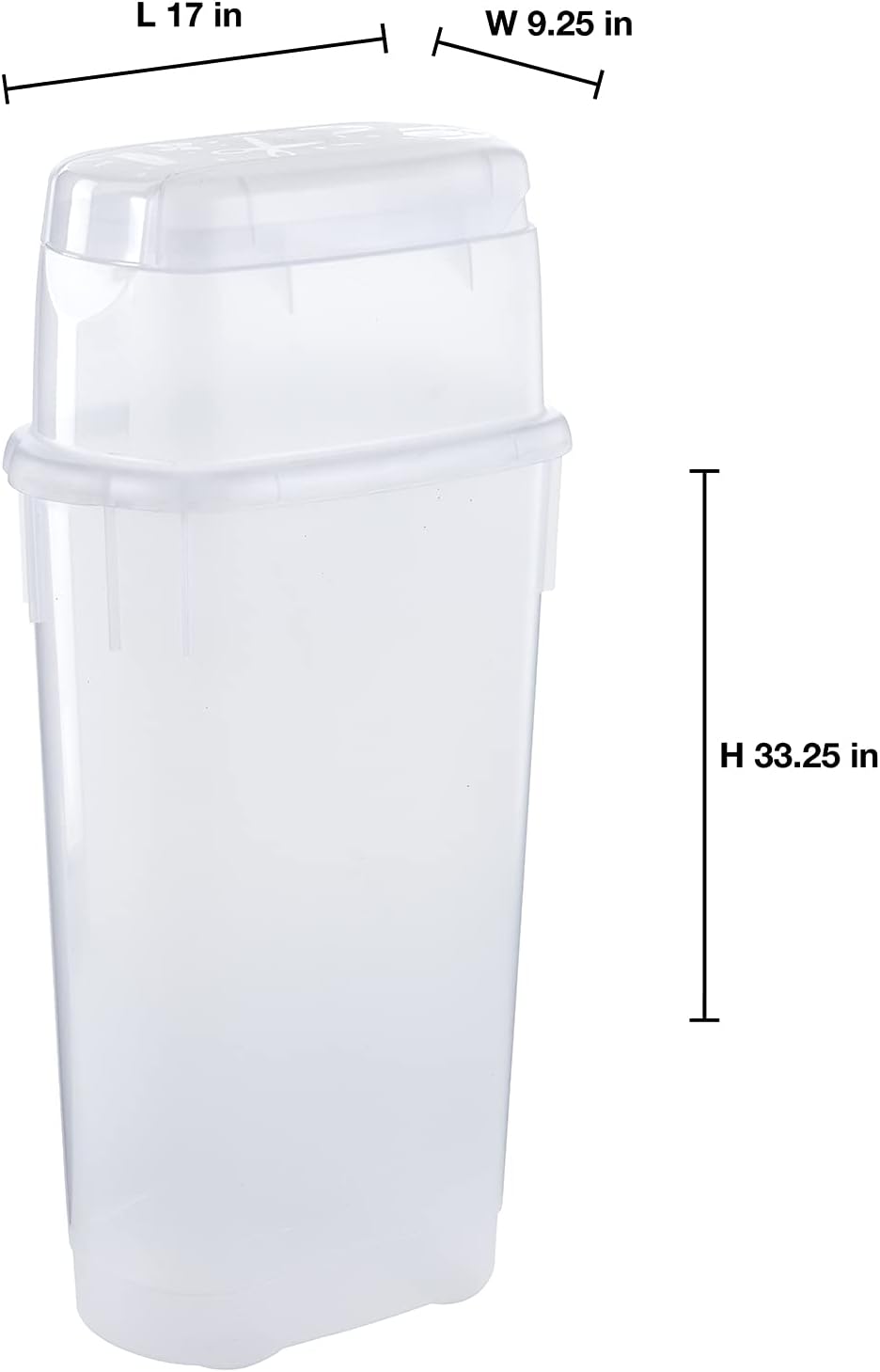 Rubbermaid Wrap N’ Craft, Plastic Storage Container for Wrapping Paper and Crafting Supplies, Two Compartments, Fits Up to 20 Rolls of Wrapping Paper, Ample Space, Slim Design, Clear Exterior Pack of 2