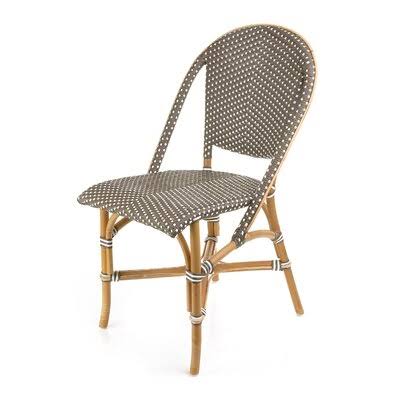 Affaire Sofie Stacking Patio Dining Chair Sika Design Color: Cappuccino with White Dots