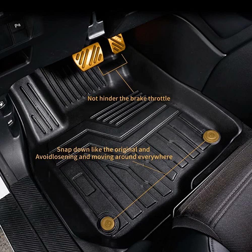TTX LIGHTING Floor Mats for Jeep Renegade 2015 2016 2017 2018 2019 2020 2021 TPE Automotive Floor Mats All Weather Protector Mat Include Front and Rear Row Linder Black