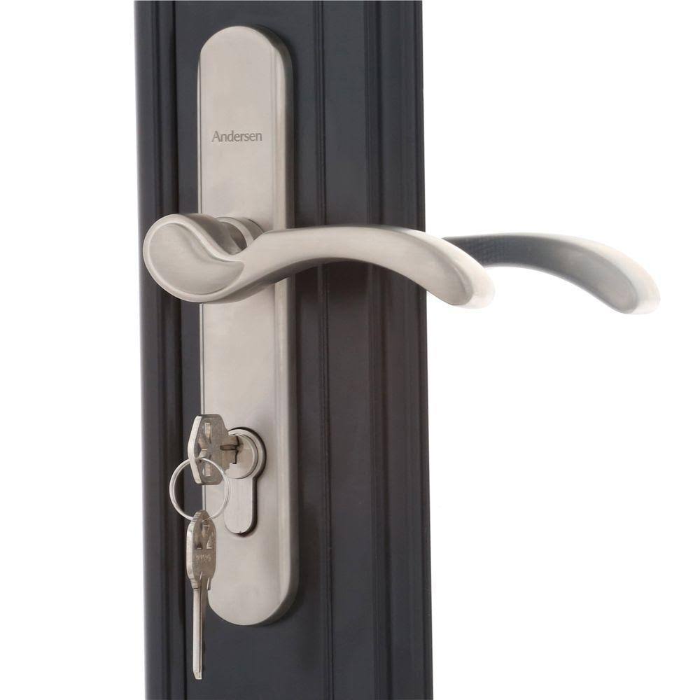 Andersen 36 in. x 80 in. 3000 Series Black Right-Hand Fullview Easy InstallAluminum Storm Door with Nickel Hardware