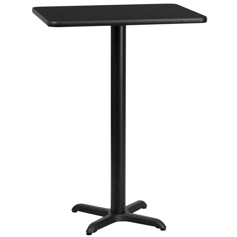 24 x 30 Rectangular Black Laminate Table Top with 22 x 22