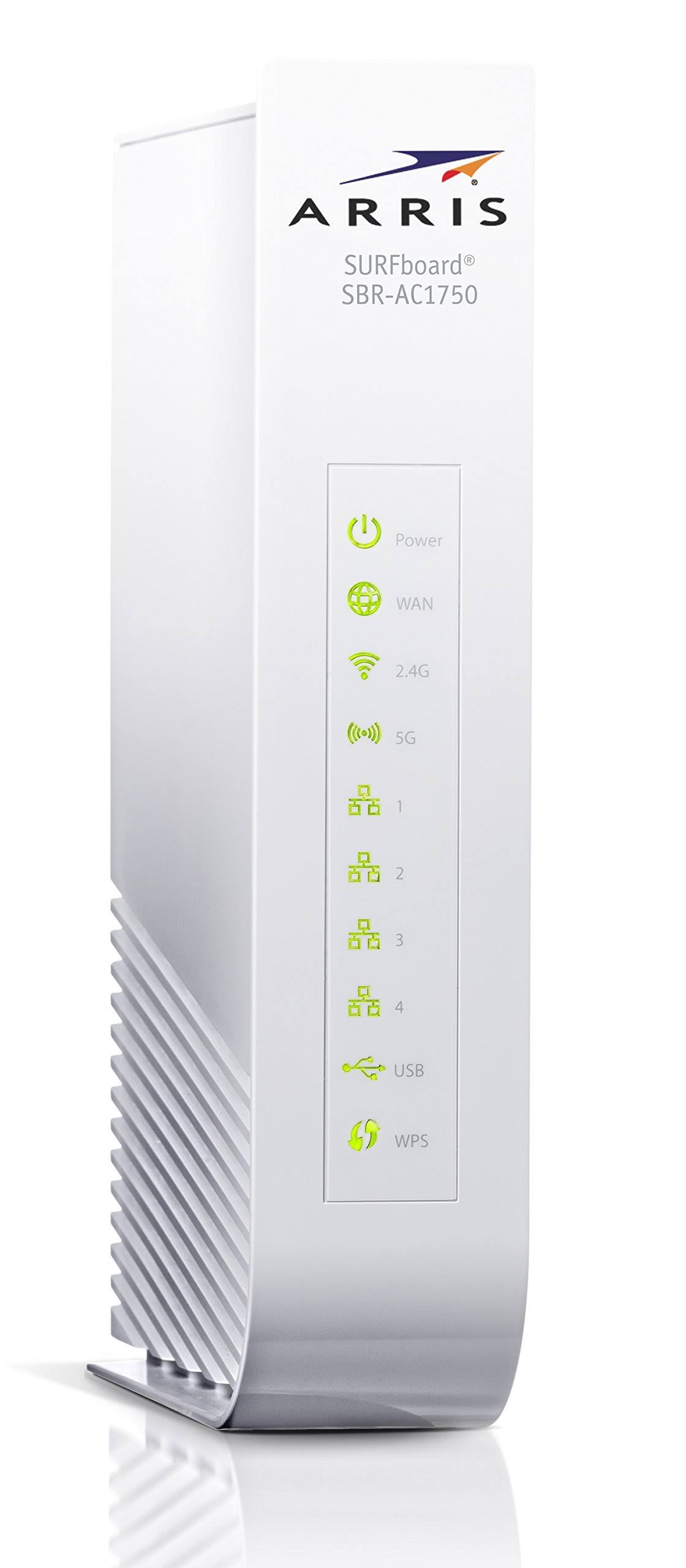 ARRIS Surfboard Sbr-ac1750 2nd Generation WiFi Router, Retail Packaging - White