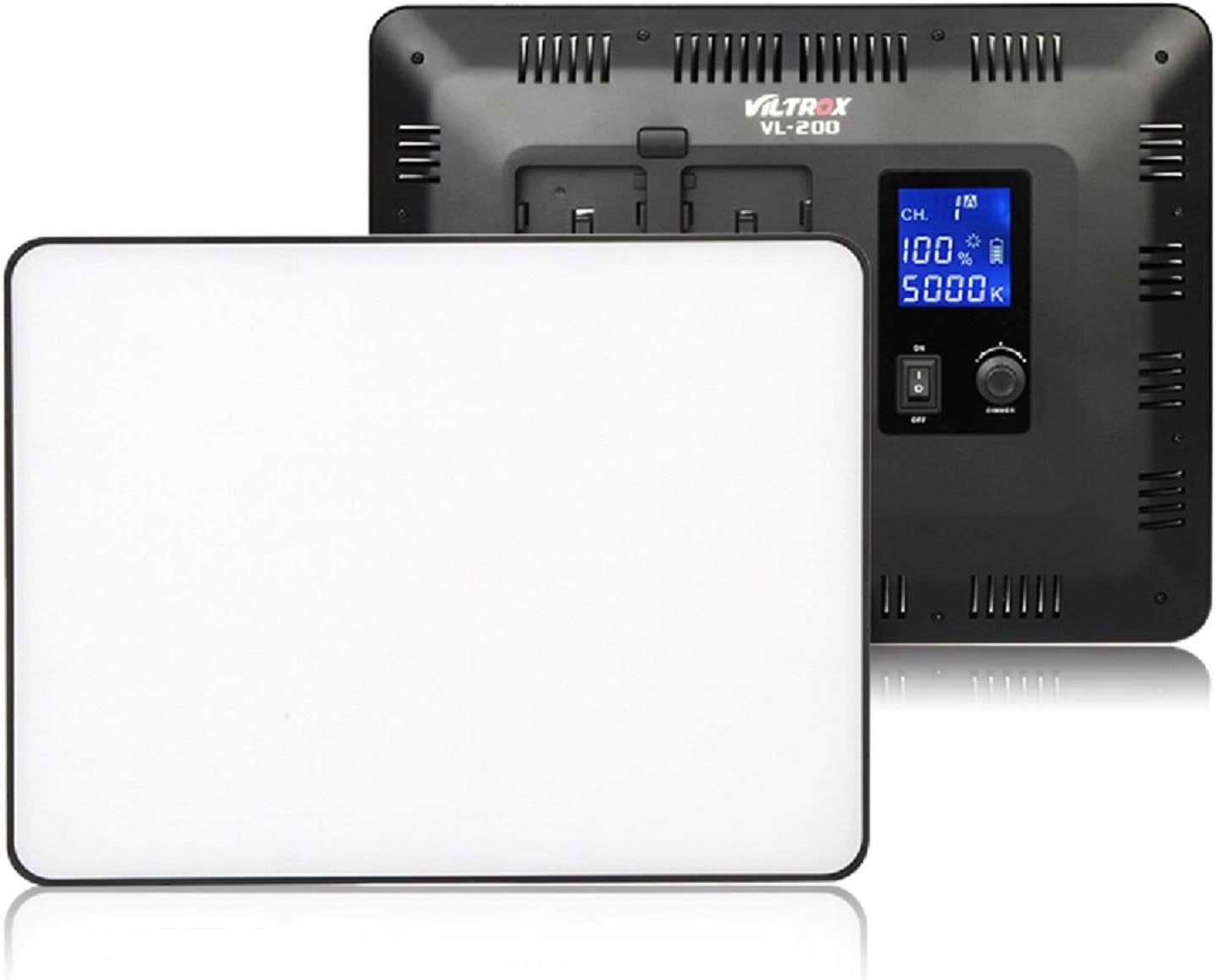 VL-200T Portable LED Video Light, Ultra-Thin Dimmable Studio Photography Lighting Panel with Hot Shoe Adapter/Remote Controller/AC Adapter for Video Shooting,Interview,Portrait,YouTube.