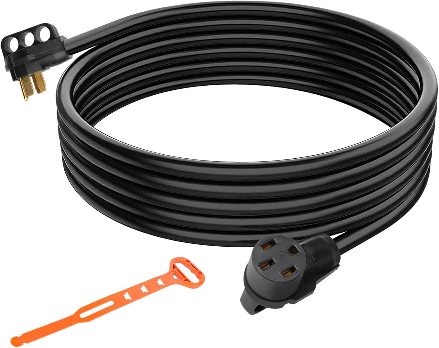 SCITOO ETL Listed RV Cord 25FT 50Amp RV Extension Cord Power Supply Cable with Handle, for Trailer Motorhome Camper, Nema 14-50 Extension Cord, Auto Heavy Duty Extension Cord, 6AWG3C + 8AWG1C, Black