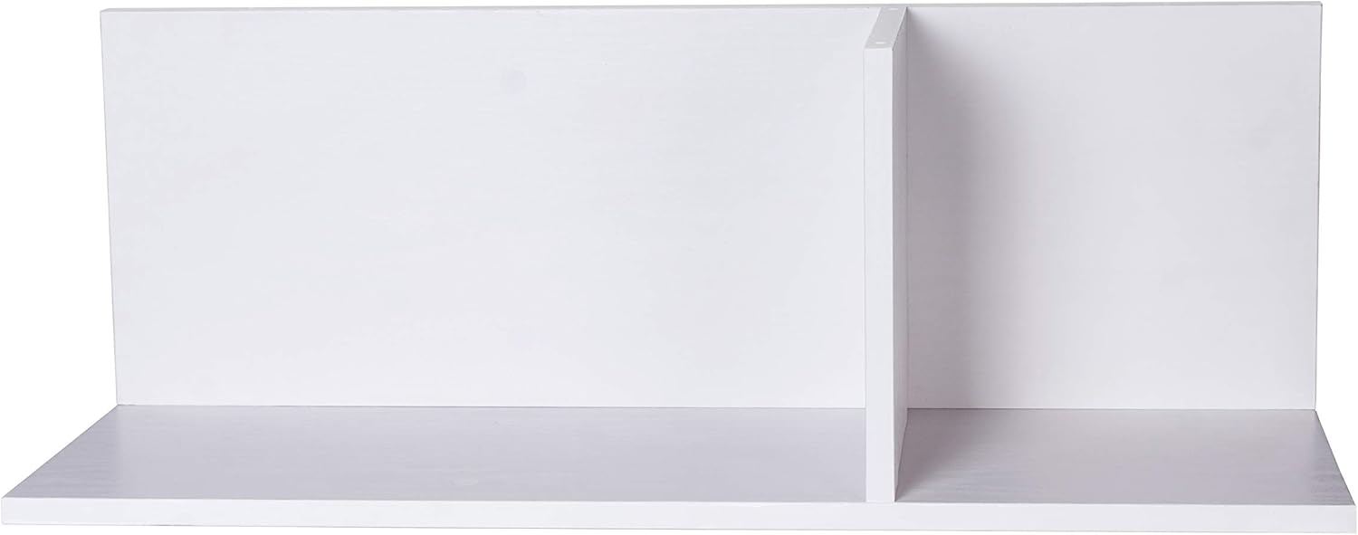 Atlantic Infiniti Shelf 2-Pack-Italian Design Modular Shelving System, Multiple Configurations, White Pack of 2