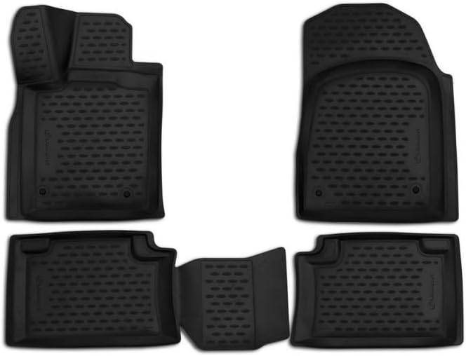 Fits 2016-2021 Jeep Grand Cherokee / Dodge Durango Floor Mats Front & 2nd Row Seat Liner Set All Weather Full Set Liners (Black)