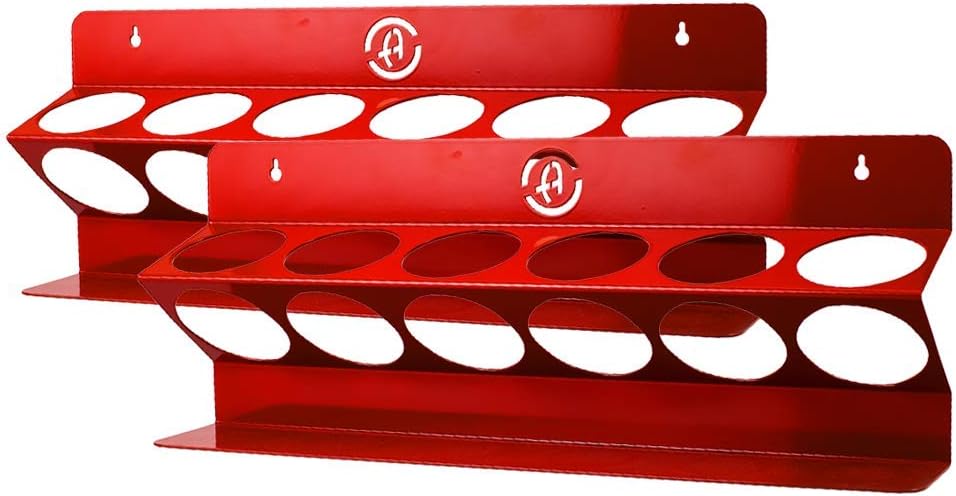 Adam's Garage Bottle Organizer - Heavy Duty, Premium Metal Construction - Wall Mountable, Displays Up to 6 Bottles (Bottle Organizer 2 Pack) Pack of 2