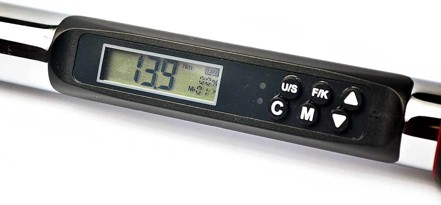 ACDelco ARM329-4i 1/2&rdquo; (14.8 to 147.5 ft-lbs.) Heavy Duty Interchangeable Digital Torque Wrench with Buzzer and LED Flash Notification &ndash; ISO 6789 Standards with Certificate of Calibration