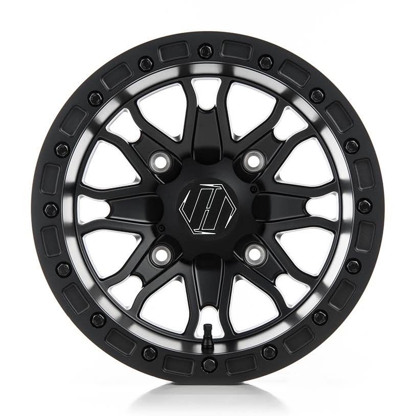 HiPer Raptor 15x22 UTV Wheel Black 15x10 4/136.5 (5+5) Beadlock Rim
