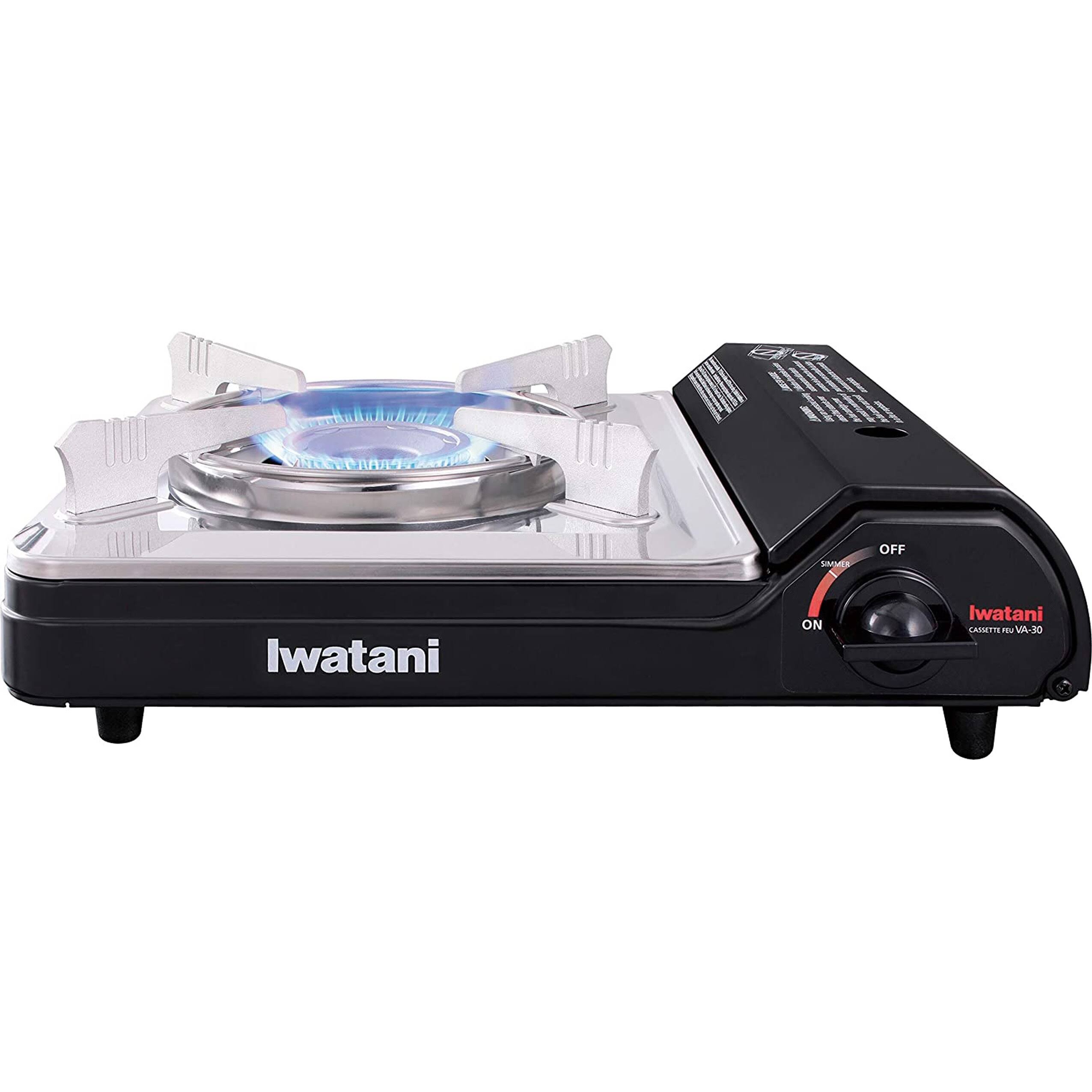 Iwatani Cassette Feu Portable Butane Stove in Black - 12000BTU/hr