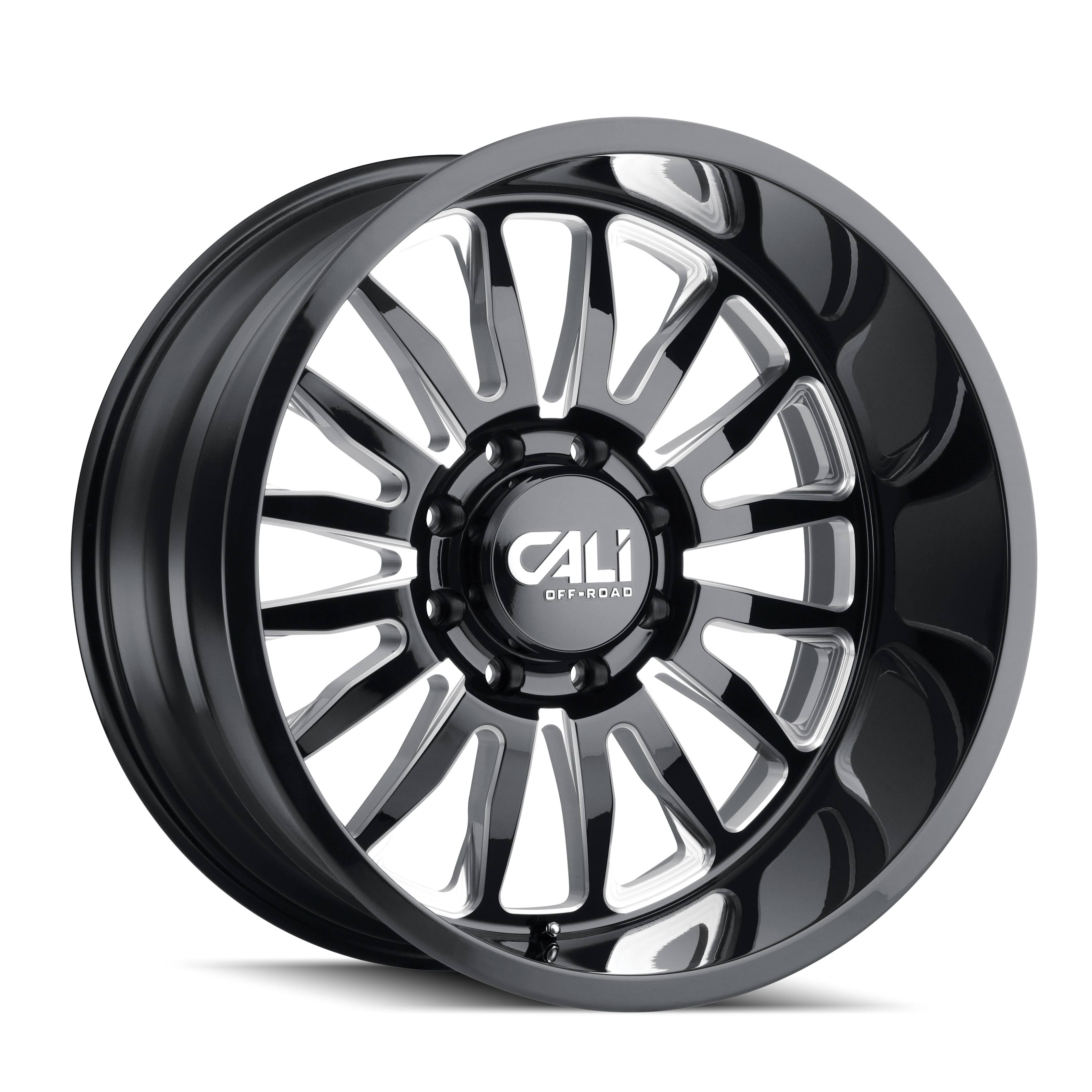 Cali Off-Road 9110-2281BM Summit Wheel 20x12 8x165.1 -51mm Gloss Black/Milled Spokes