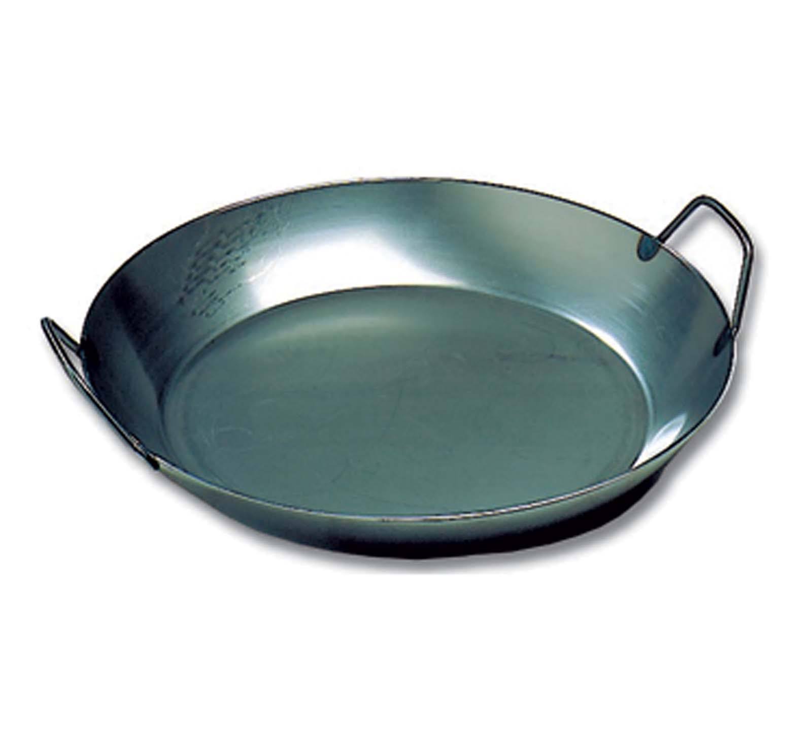 Matfer 062053 17-3/4x22 Black Steel Paella Pan