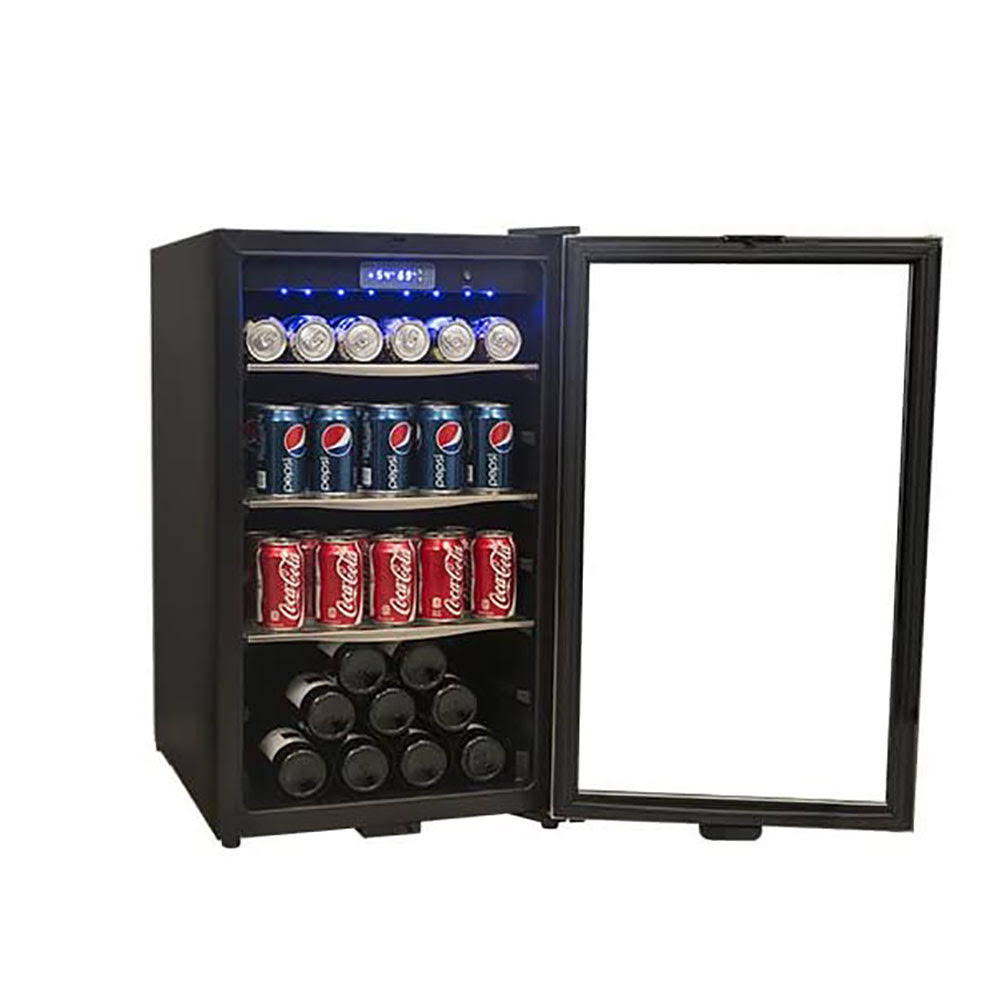 Danby DBC039A1BDB 124-Can Wine and Beverage Cooler - 19.4x22 - 4.3 cu ft - Black/Stainless Steel