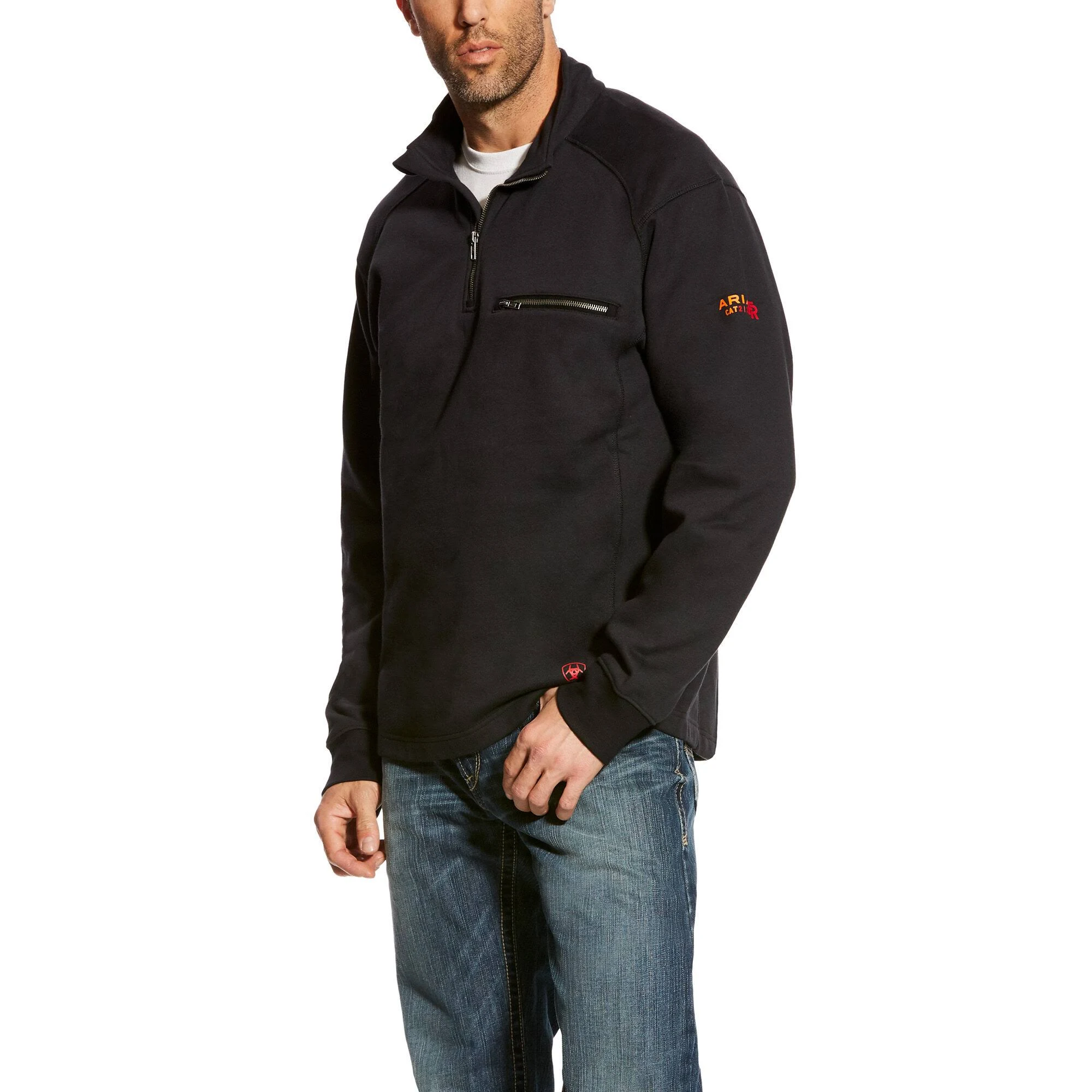 Ariat - FR Rev 1/4 Zip Top, Black X-Large/Tall