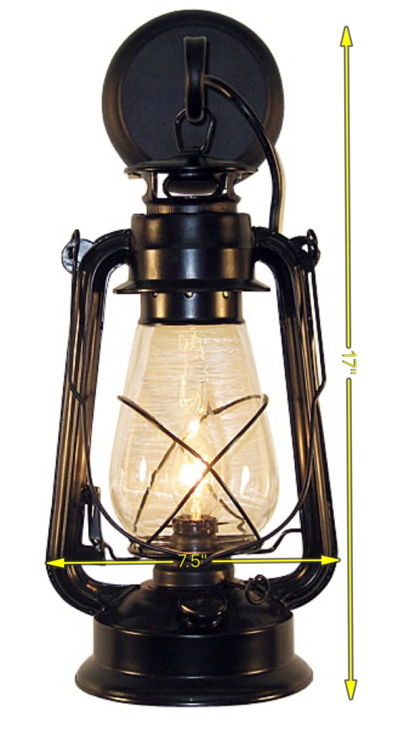 Muskoka Lifestyle Products Rustic Lantern Wall Mounted Light - Large Black