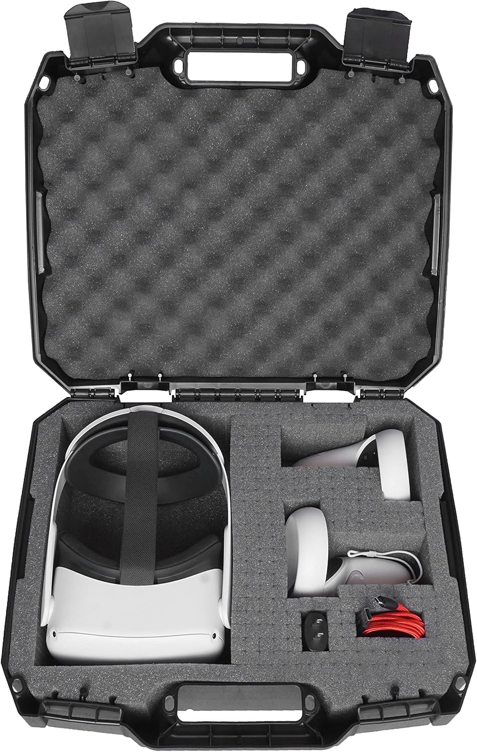 Case Club Hard Case Compatible with Oculus Quest 2 and Oculus Quest VR Gaming Headset & Accessories - Also fits Elite Strap - Compact Design | Impact Protection | Made in USA Pack of 2