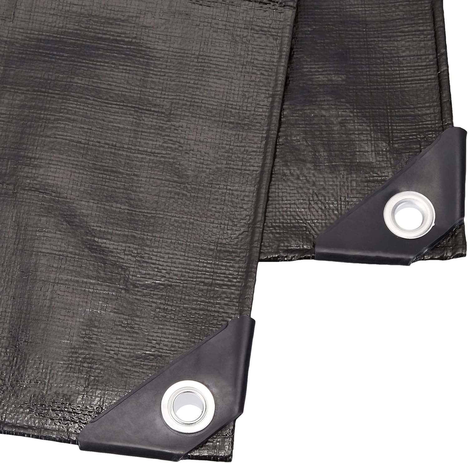 AmazonCommercial Heavy Duty Black Poly Tarp, 12 x 20 ft., 1-Pack