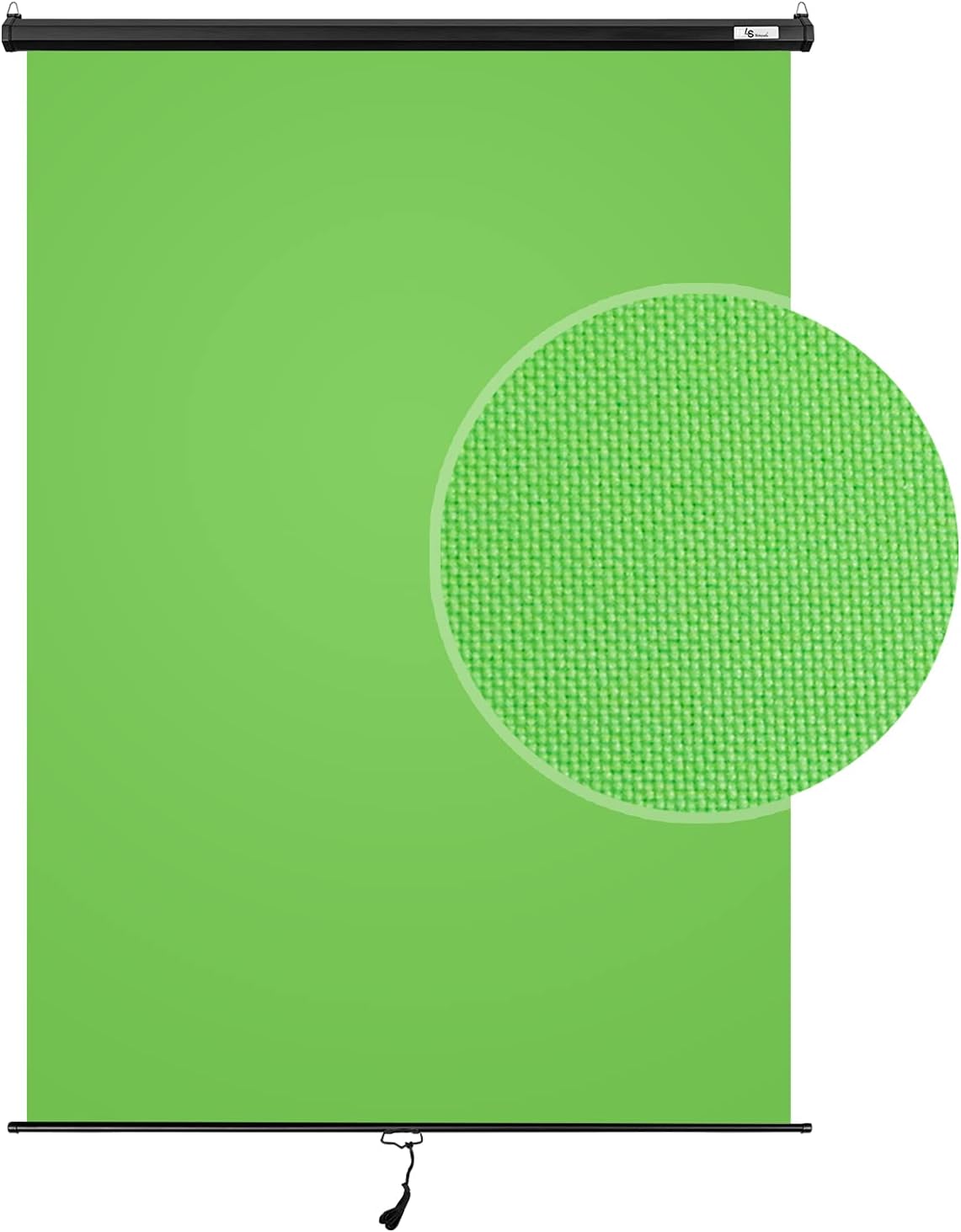 Julius Studio 5.3 x 6.3 feet / 63.6 x 75.6 inch, Hang on Wall Mount Chromakey Green Screen Background Backdrop, Pull Down Auto Locking Auto Retractable, Wrinkle Free Seamless for Live Stream, JSAG748 Pack of 2